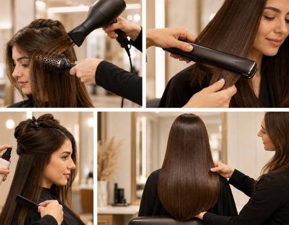 Hair Straightening for Sleek, Frizz-Free Results