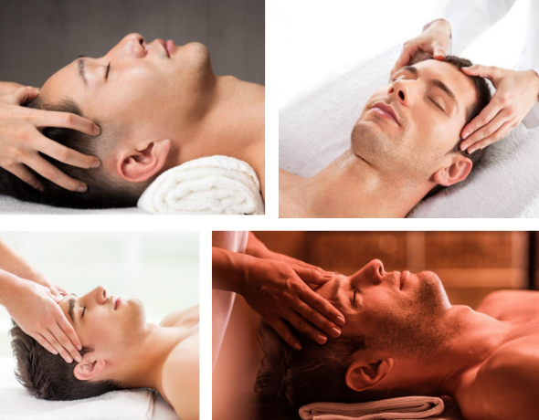 Men’s head massage banner